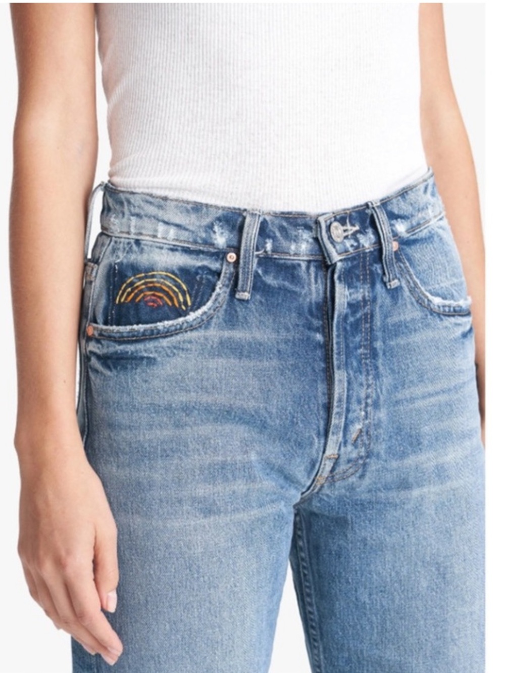 MOTHER Denim The Tomcat Ankle Jeans in Take Me Even Higher